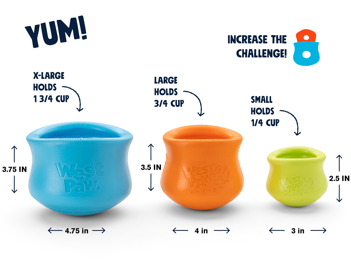West Paw Zogoflex Toppl Tough Treat Dispensing Dog Chew Toy